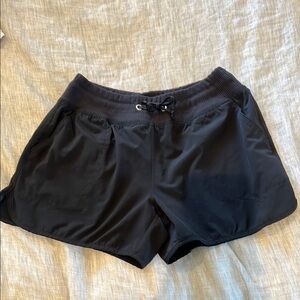 Lucy Black Athletic Shorts with Elastic Waistband
